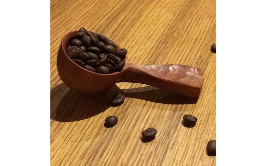 HA0042_手彫りの珈琲さじ（木材：ﾁｪﾘｰ）【GOOD WOOD WORKS】