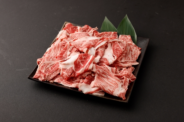 HA0194_博多和牛ロース・肩ロース切り落とし600g（300g×2パック）【伊豆丸商店】