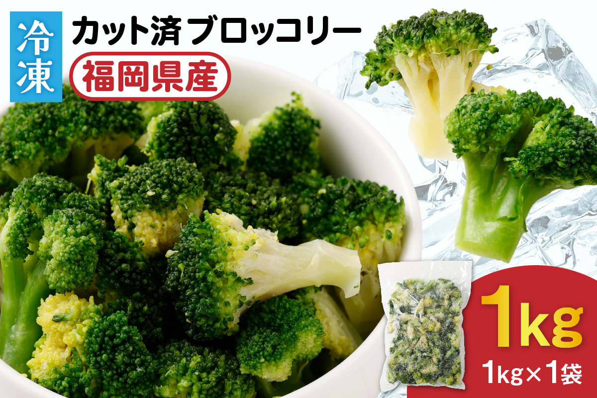 HA0621_ＪＡむなかたブロッコリー部会より！冷凍ブロッコリー1kg【ほたるの里】