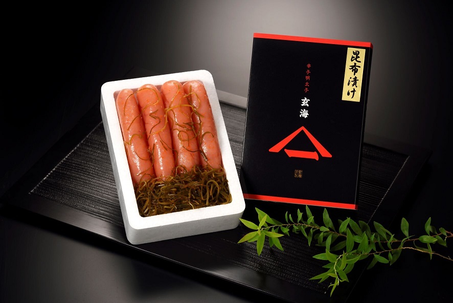 HA1240_無着色辛子明太子　昆布漬け1本物250g【玄海】