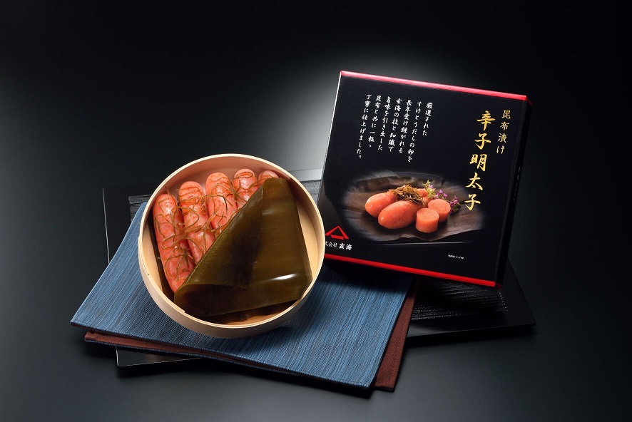 HA1251_無着色辛子明太子　羅臼昆布巻450g【玄海】
