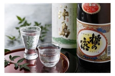 HA1289_【一週間以内に発送】吟醸　沖ノ島・ 楢の露1.8L　2本セット【勝屋酒造】