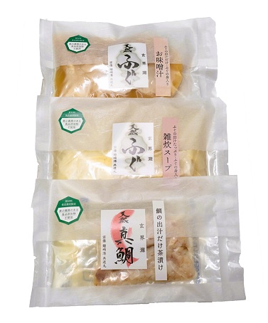 HA1411_玄海灘　天然ふぐ　無添加　味噌汁・雑炊スープ、天然真鯛　無添加　出汁だけ茶漬け【共進丸】