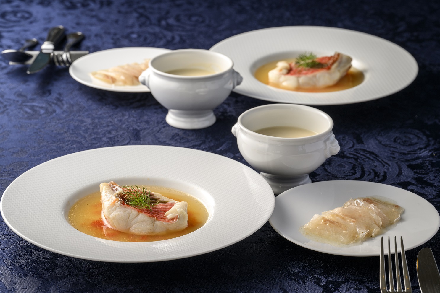 HA1483_フレンチ気分！カルパッチョ・スープ・鯛の白ワイン蒸しのセット【FRANCEYA】