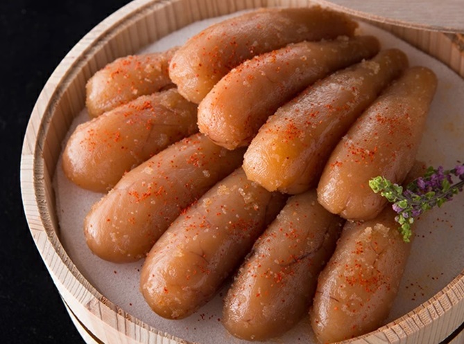 HA1497_【食品添加物不使用】国産極み明太子（檜樽入り）600ｇ【海千】