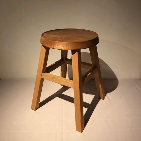 HA1546_四方転びのサイドテーブル兼用スツール/丸椅子 スツール スタッキング 伝統工法 無垢材【GOOD WOOD WORKS】