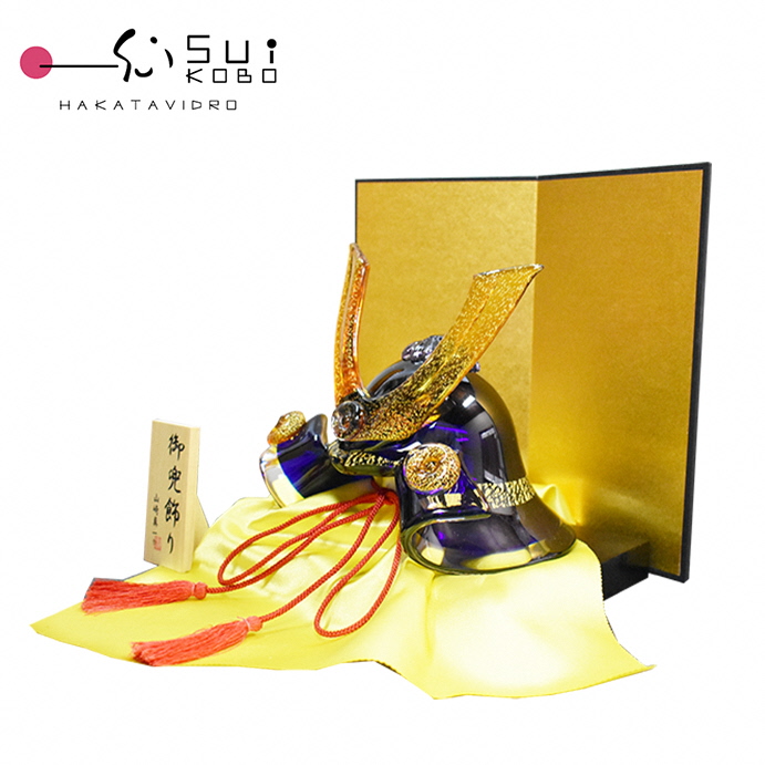 HA1645_ガラスの武将兜　GK-15RO【粋工房】