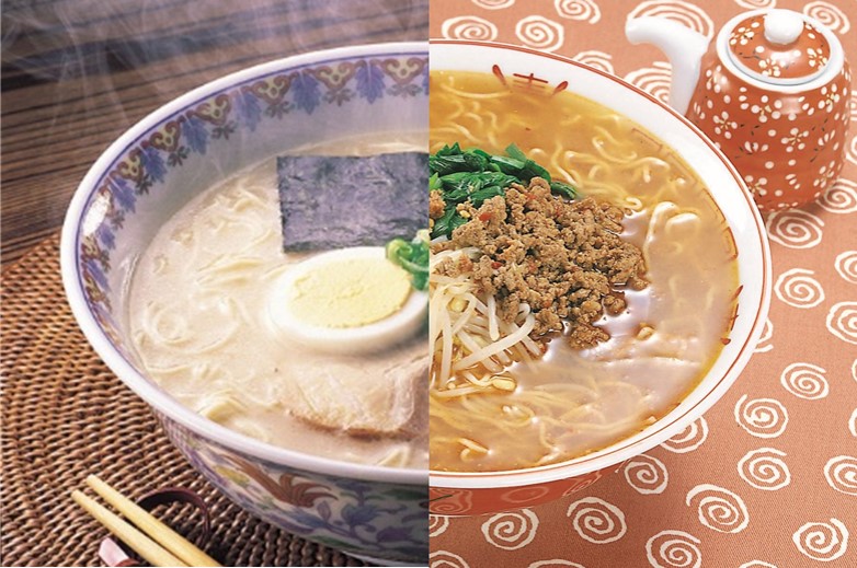HA1404_宗像産ラー麦使用「博多生ラーメンとんこつ味/担々麺)」(100g×10食/120g×8食)【JAグリーンセンター本店】