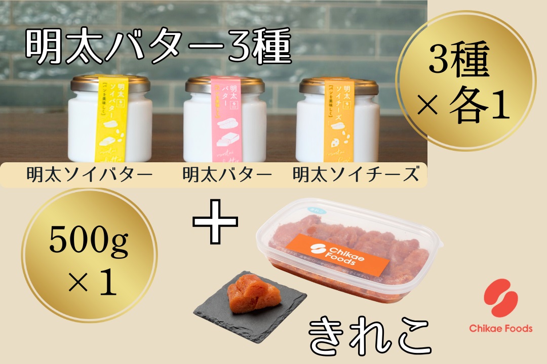 HA1673_明太子切子と明太バター3種セット【ちかえフーズ】