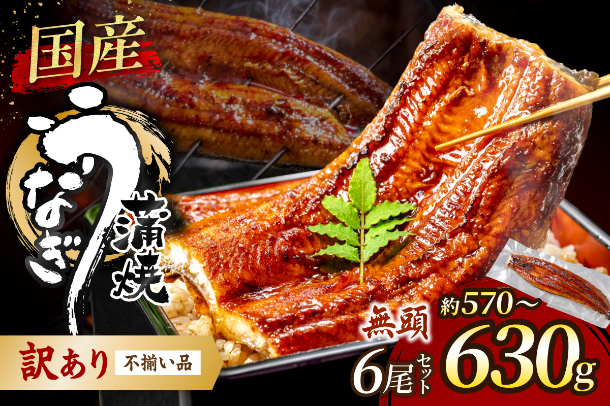 HA2001_【訳あり】老舗魚屋のこだわり国産鰻 うなぎの蒲焼き6尾セット【魚住商店】