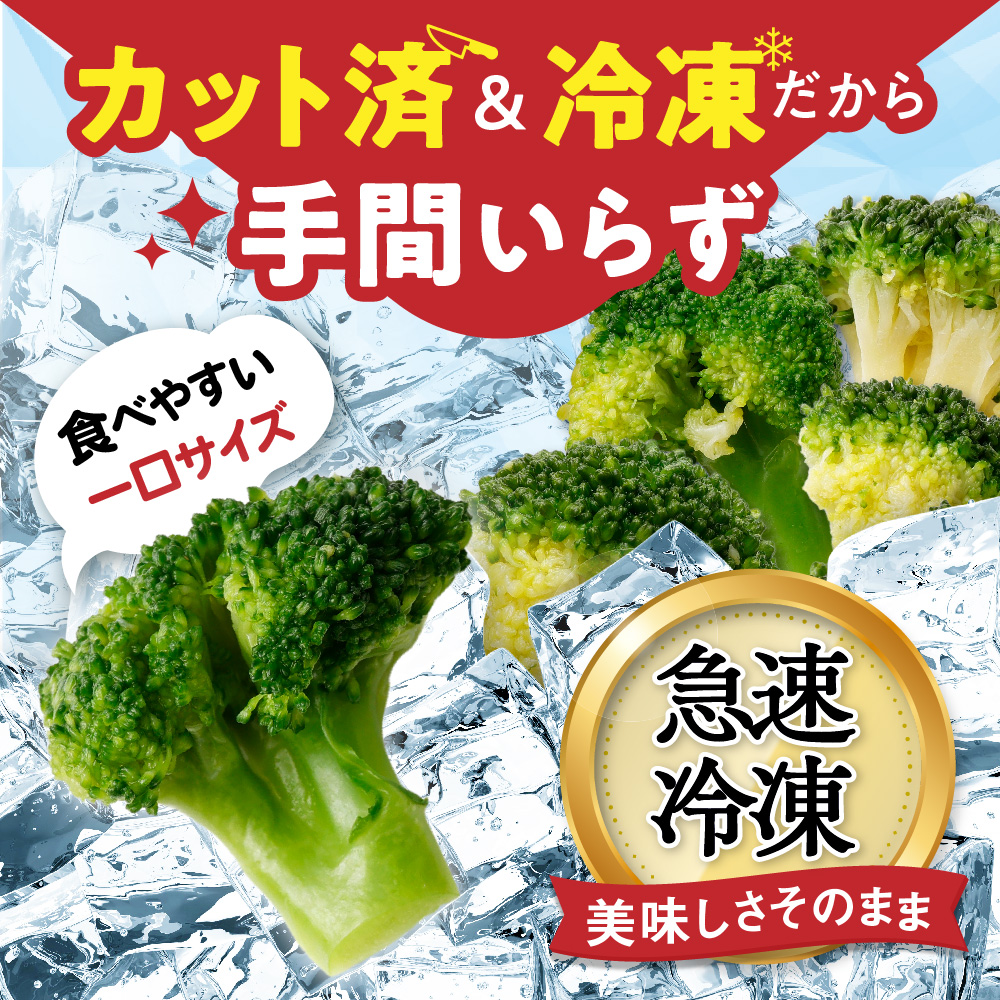 HA0621_JAむなかたブロッコリー部会より!冷凍ブロッコリー1kg【ほたるの里】