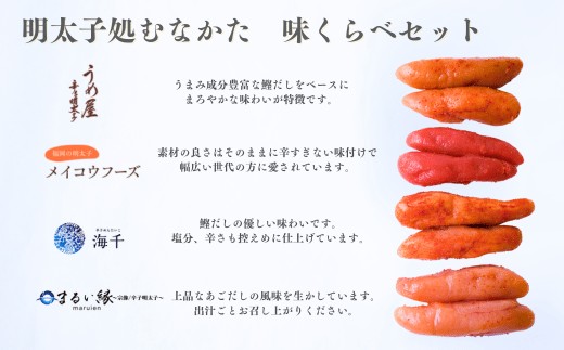 HA1842_【道の駅むなかた】むなかた明太子味くらべ