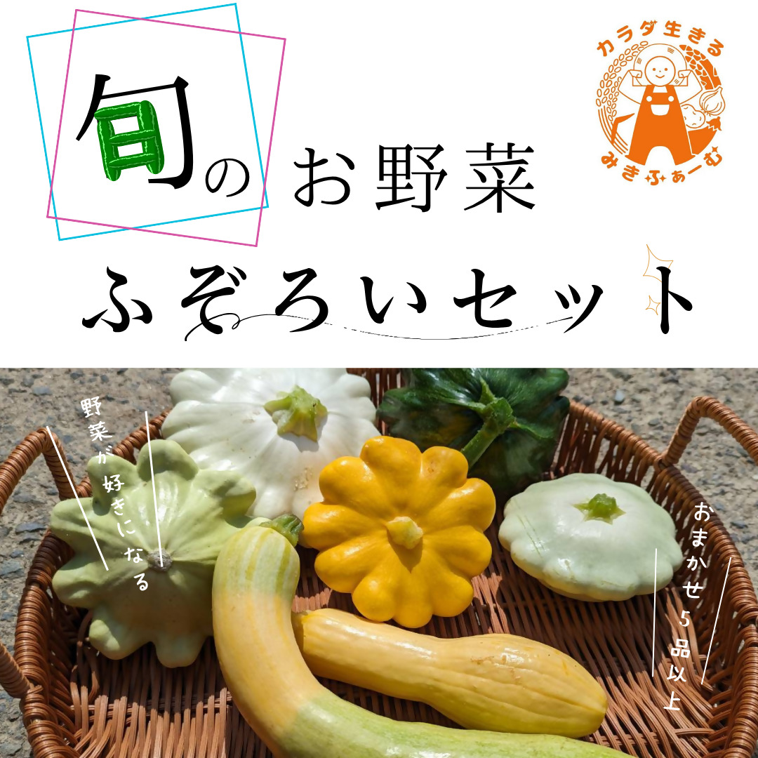 HA1860_農家の不揃いお野菜セット【カラダ生きるみきふぁーむ】