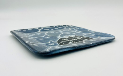 HA1722_星猫キングを探せ 角皿 small【716】