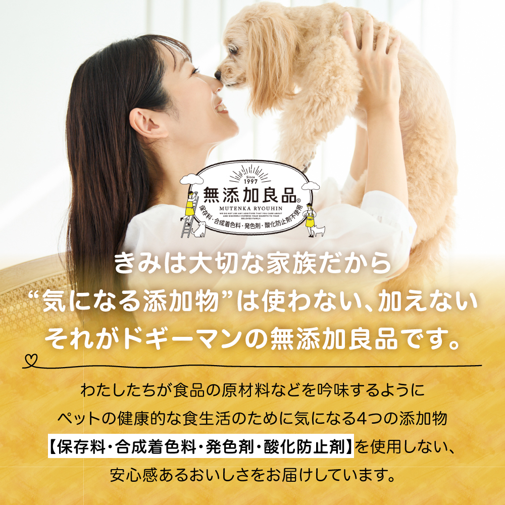 HA1080_【ドッグフード】ドギーマン　無添加良品　アキレススティック20ｇ×5袋