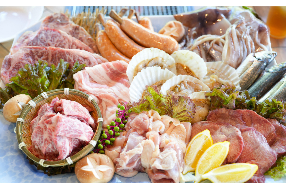 HA1891_むなかた牛特選BBQコース&バギー体験チケット 4名様【宗像大島リゾート】