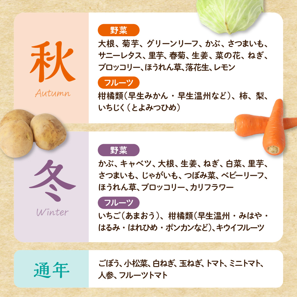 HB0029_【定期便/年12回/毎月お届け】むなかた旬のお任せセット(野菜・フルーツ・お米/9~11品)【ほたるの里】
