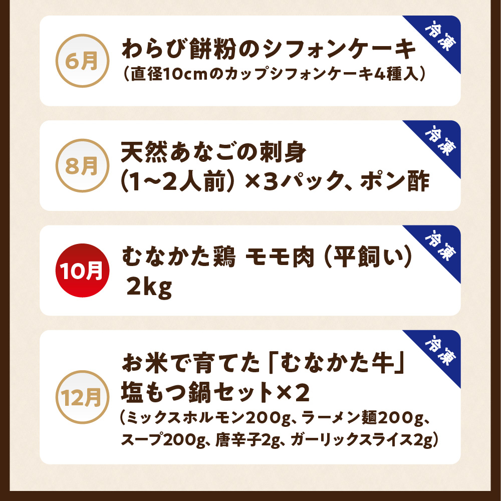 HB0201_【年6回／偶数月お届け】むなかたの魅力をたっぷりお届け!むなかた紅白定期便