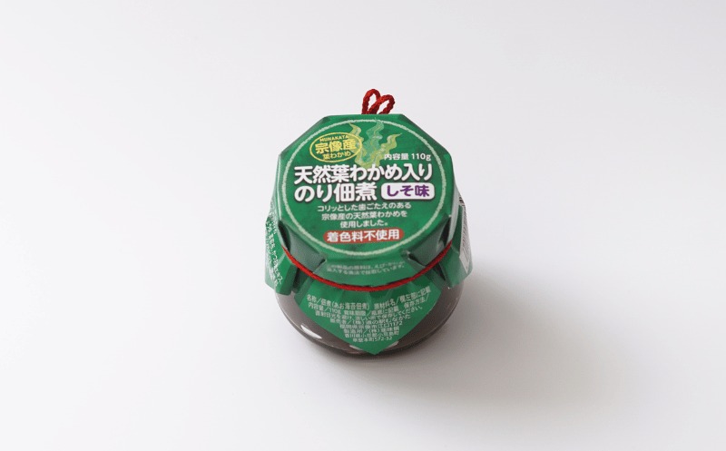 HA1681_【道の駅むなかた】宗像産 天然葉わかめ入 のり佃煮×6個