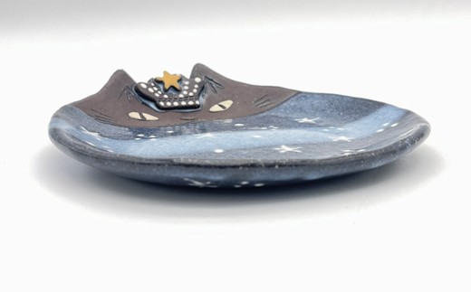 HA1718_ほし猫キングの皿 【gentle】レギュラーサイズ【716】