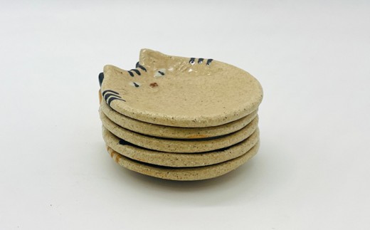 HA1725_猫小皿5枚セットBASIC【716】