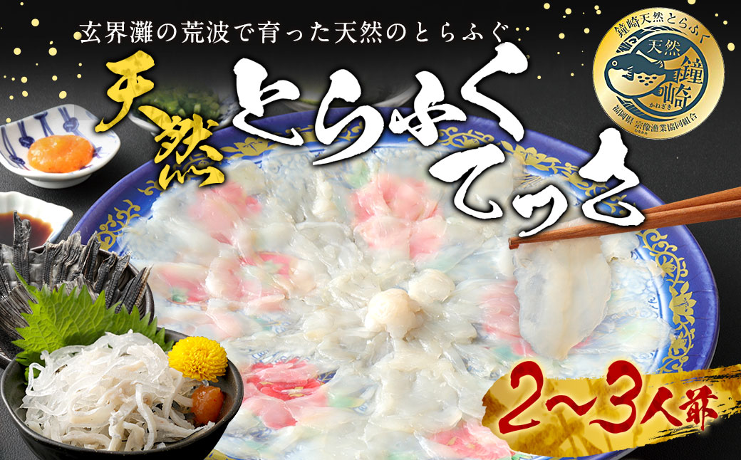 HA0467_漁師お勧め！天然 とらふく てっさ（お刺身セット）2～3人前【宗像漁協】